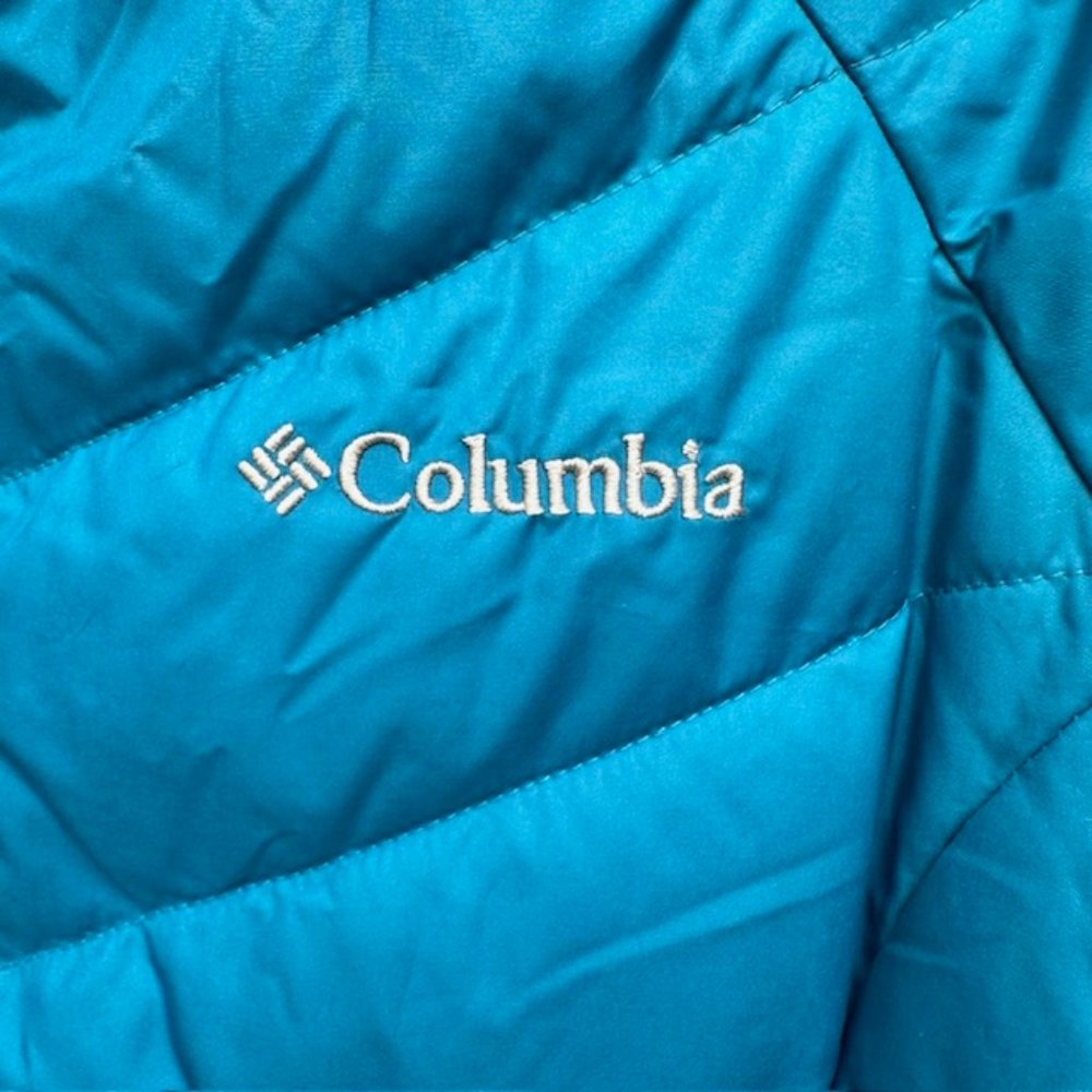 Women's Columbia Omni-Heat Interchange Puffer Jacket Blue w/Silver Lining SMALL - Picture 3 of 12